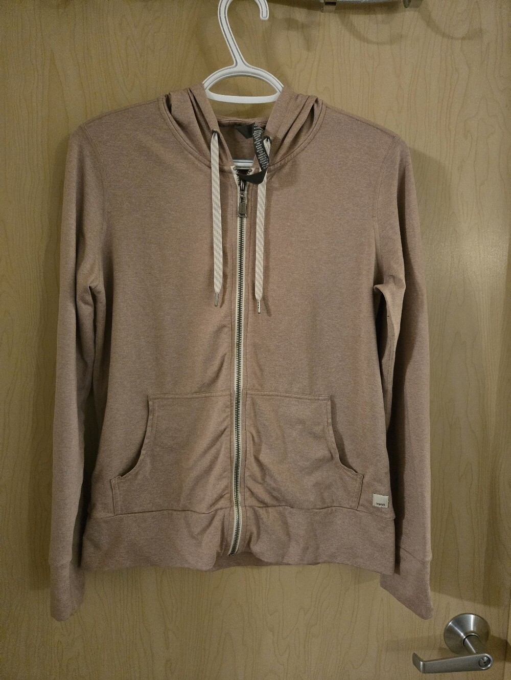 Vuori Halo Performance Zip Front Hoodie Burnt Clay Heather (XS)